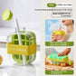 One-Click Molding Cooling Cup,Instant Ice Maker,Zero-Contact Design,Straw Included,Curling Mold,Portable & Stylish Chilled Drink